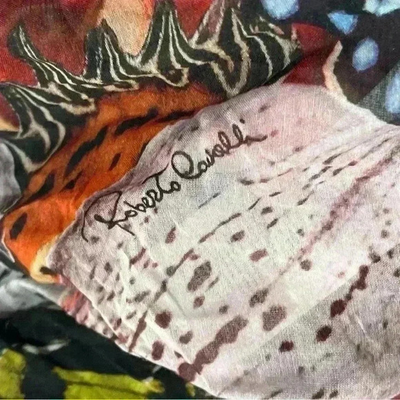 Roberto Cavalli Beachwear Womens Semi-Sheer Cover Maxi Dress Butterfly Sz Medium - Picture 12 of 14